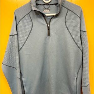 NEW Men’s Loose Light Blue Under Armor Long Sleeve Quarter Zip, Size Medium